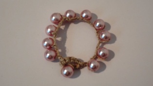 Bracelet en Lin et Perles